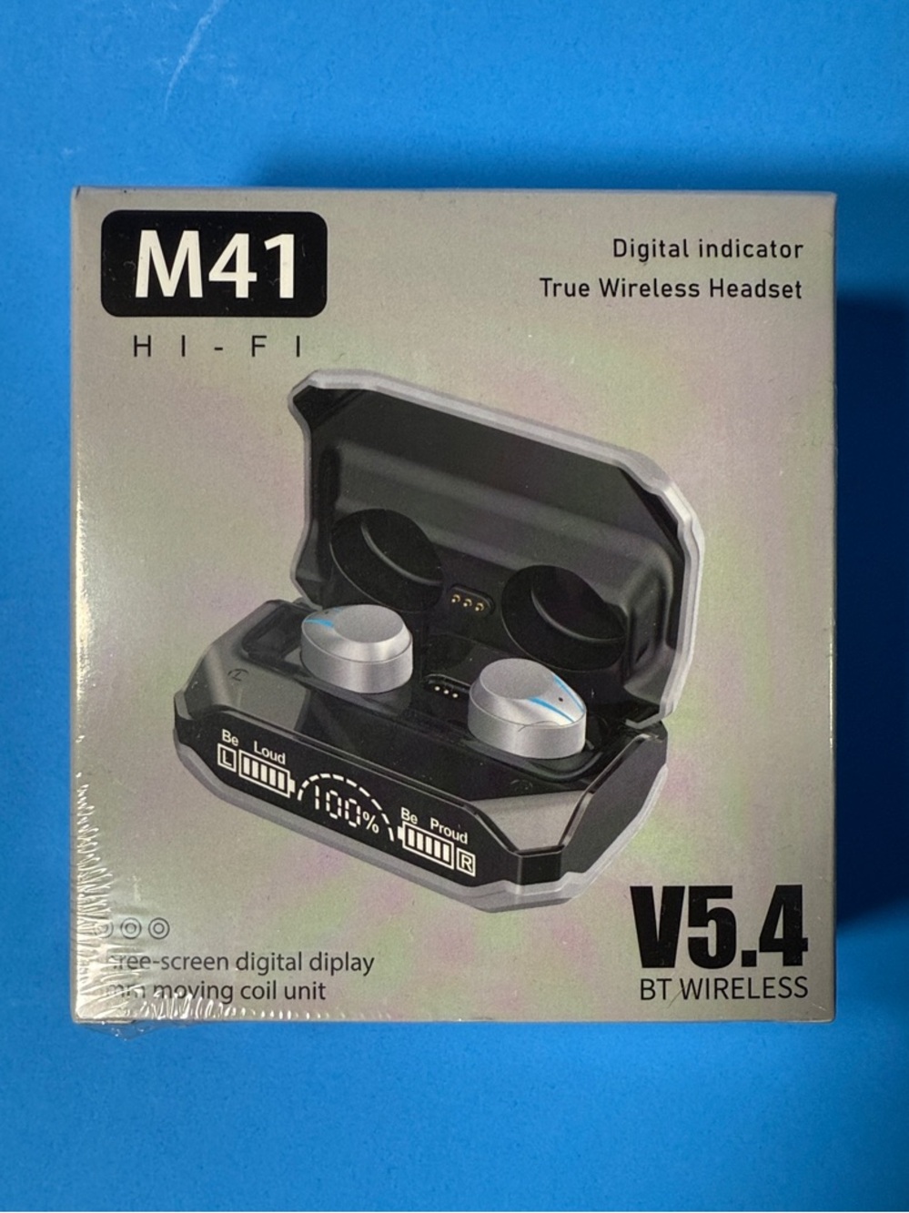 M41 V5.4 True Wireless Earbuds - Silver - Sealed